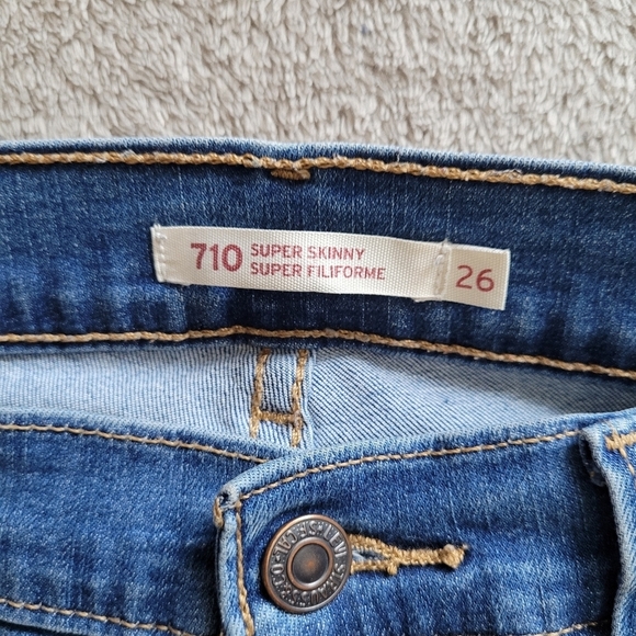Levi's 710 Super Skinny jeans size 26​ - Picture 8 of 12